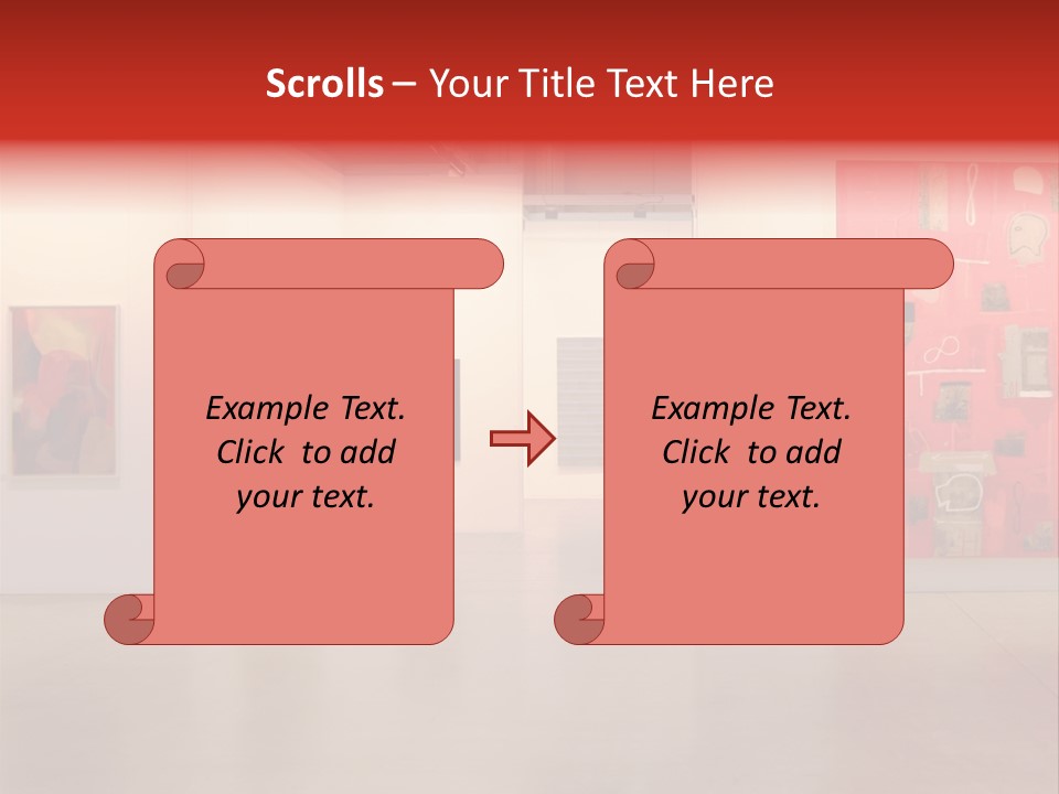 Pictures Gallery Painting Gallery Show Case PowerPoint Template