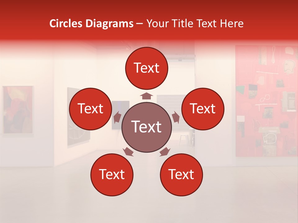 Pictures Gallery Painting Gallery Show Case PowerPoint Template