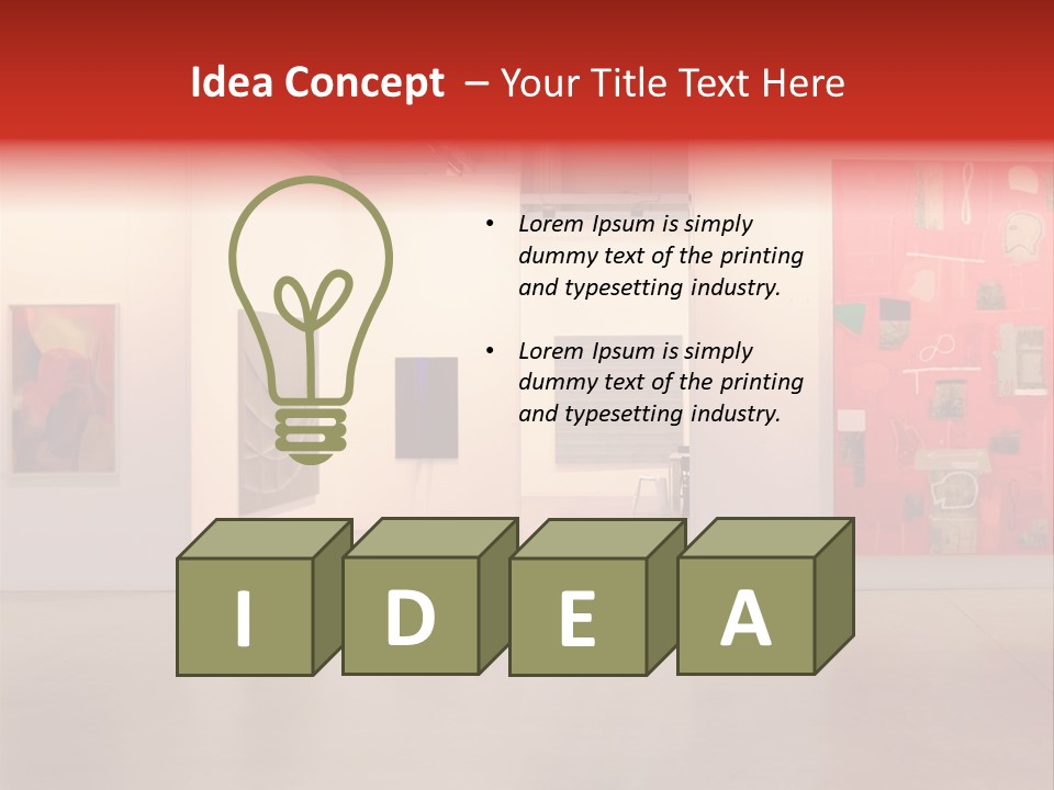 Pictures Gallery Painting Gallery Show Case PowerPoint Template