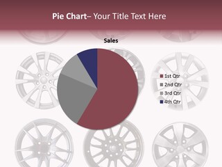 A Set Of Four Different Types Of Wheel Rims PowerPoint Template