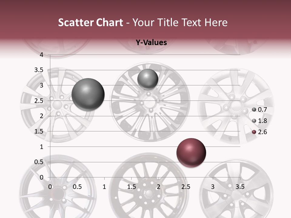 A Set Of Four Different Types Of Wheel Rims PowerPoint Template