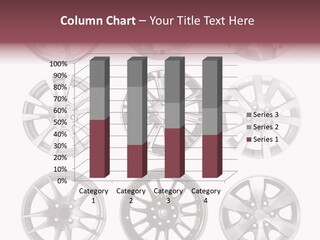 A Set Of Four Different Types Of Wheel Rims PowerPoint Template