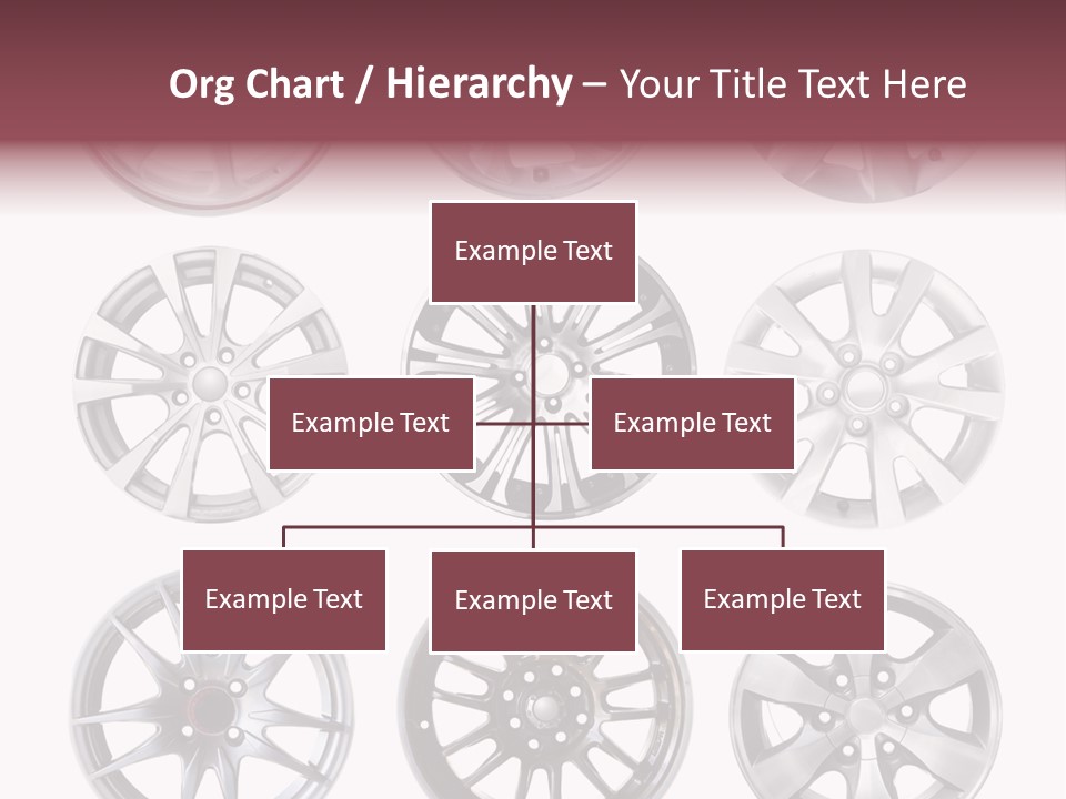 A Set Of Four Different Types Of Wheel Rims PowerPoint Template