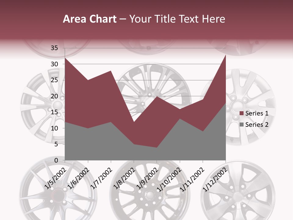 A Set Of Four Different Types Of Wheel Rims PowerPoint Template