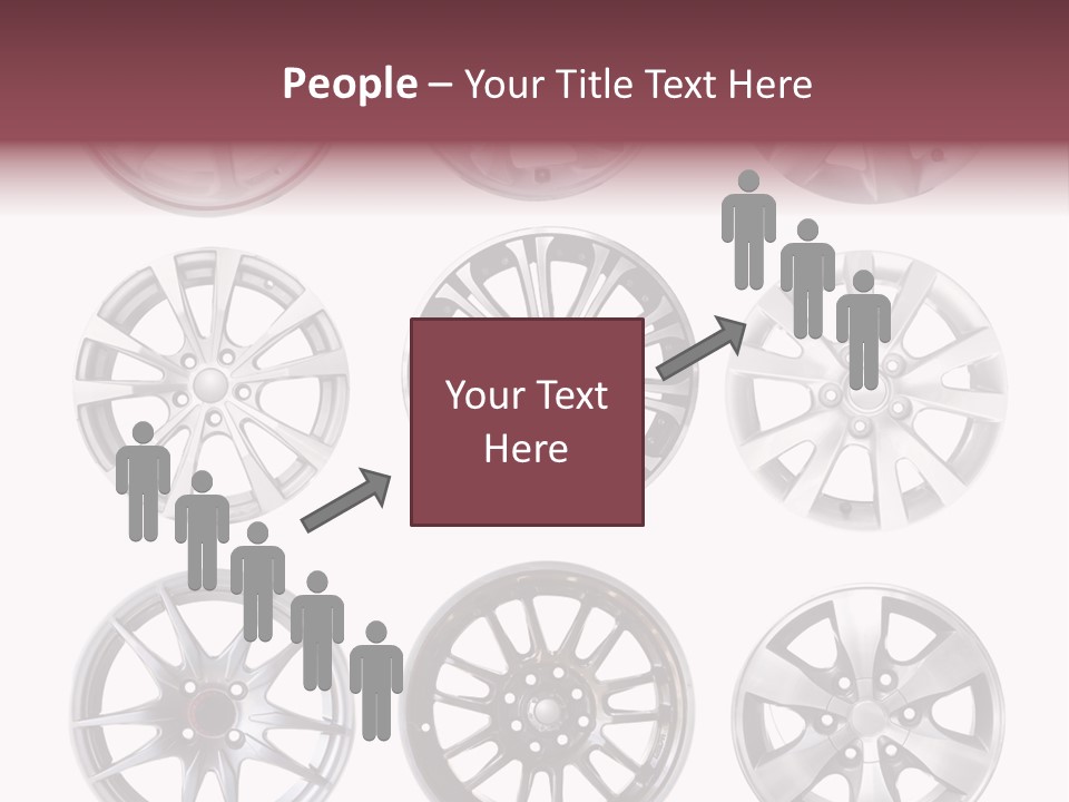A Set Of Four Different Types Of Wheel Rims PowerPoint Template
