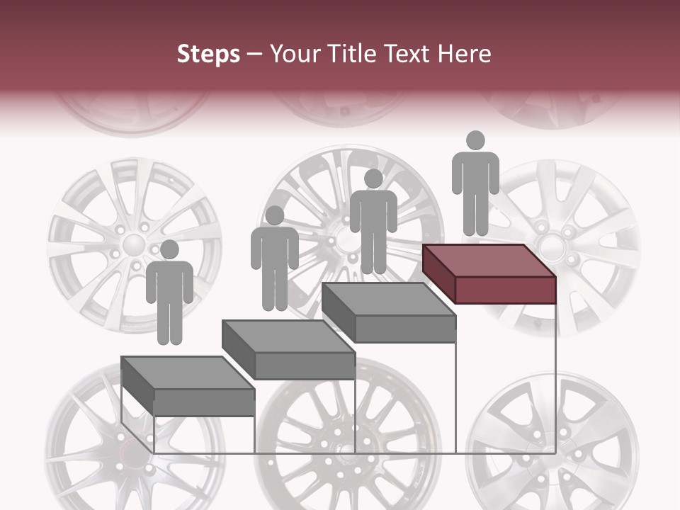 A Set Of Four Different Types Of Wheel Rims PowerPoint Template