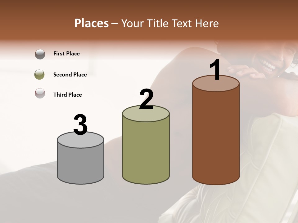 A Shirtless Man Is Sitting On A Couch PowerPoint Template