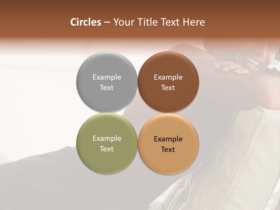 A Shirtless Man Is Sitting On A Couch PowerPoint Template