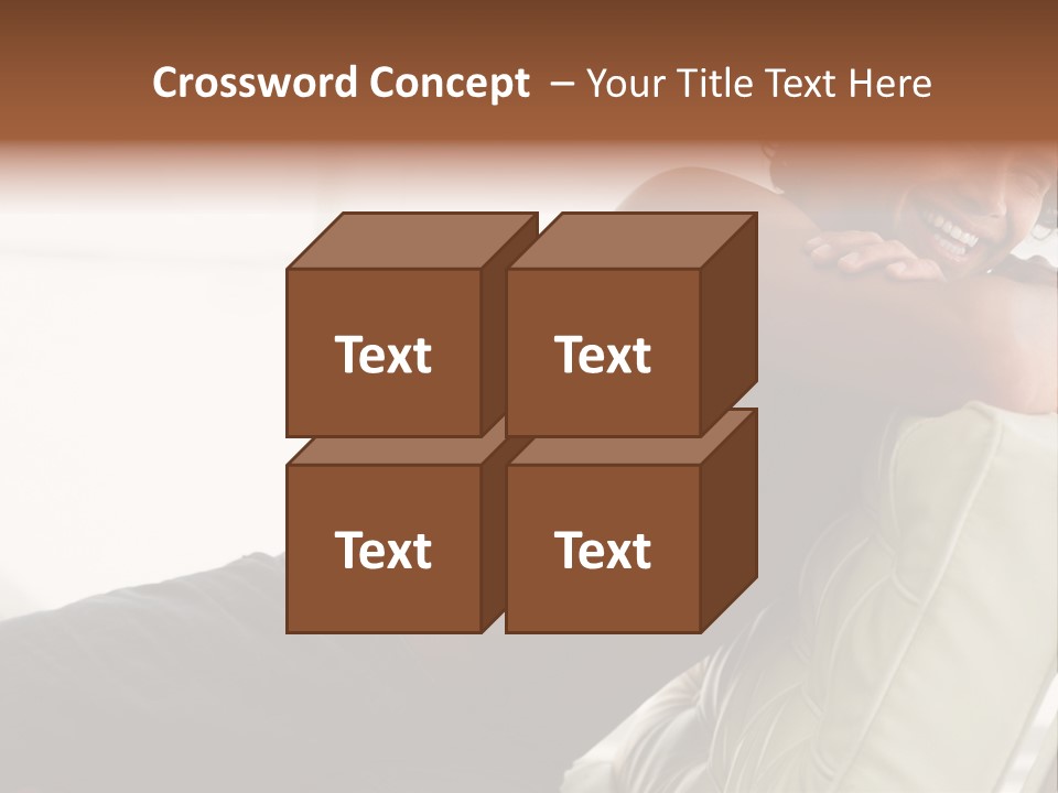 A Shirtless Man Is Sitting On A Couch PowerPoint Template