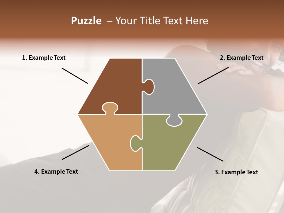 A Shirtless Man Is Sitting On A Couch PowerPoint Template