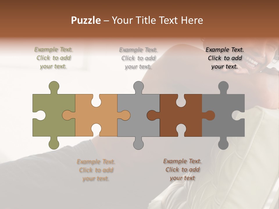 A Shirtless Man Is Sitting On A Couch PowerPoint Template