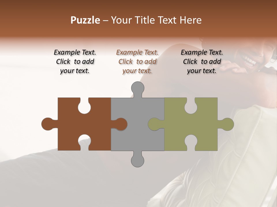 A Shirtless Man Is Sitting On A Couch PowerPoint Template