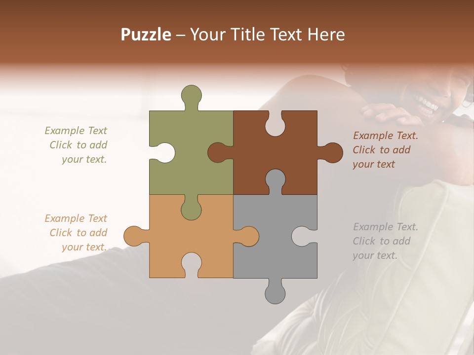 A Shirtless Man Is Sitting On A Couch PowerPoint Template