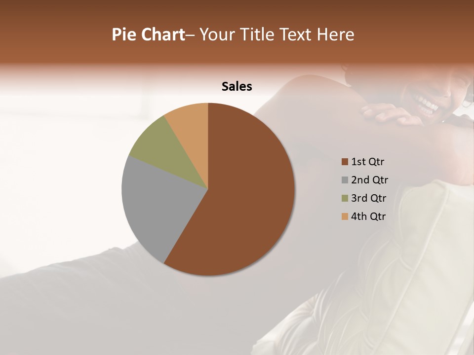 A Shirtless Man Is Sitting On A Couch PowerPoint Template