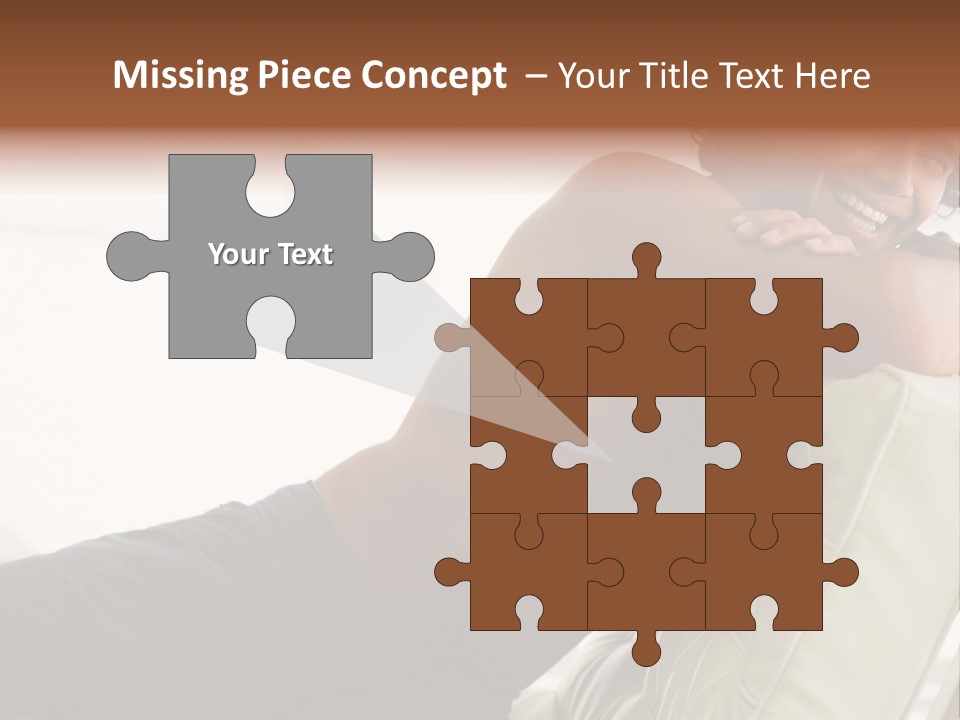 A Shirtless Man Is Sitting On A Couch PowerPoint Template