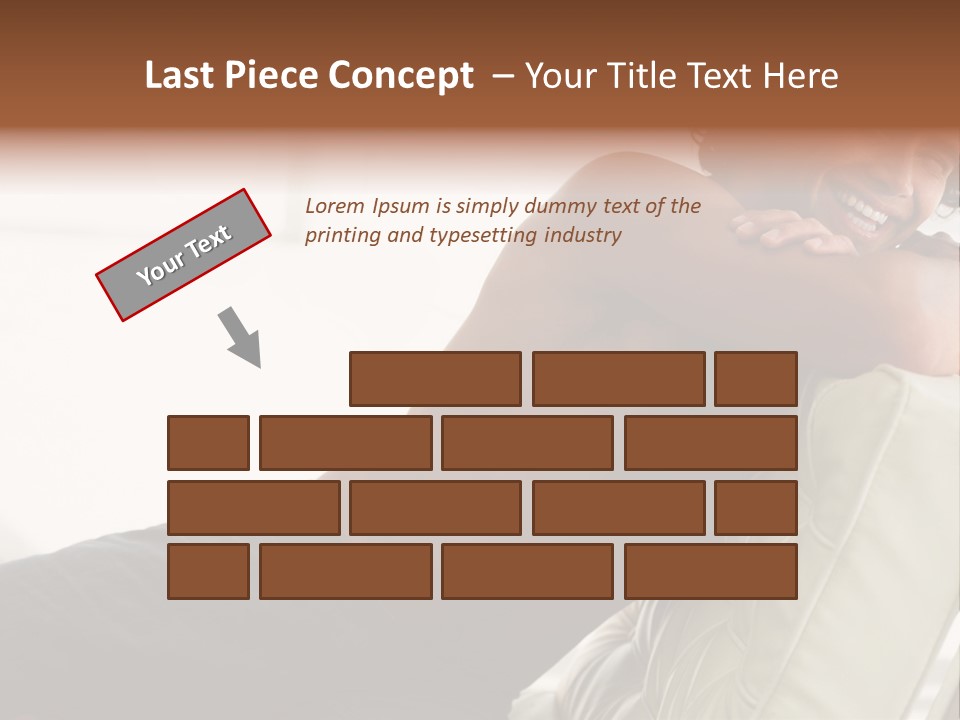 A Shirtless Man Is Sitting On A Couch PowerPoint Template