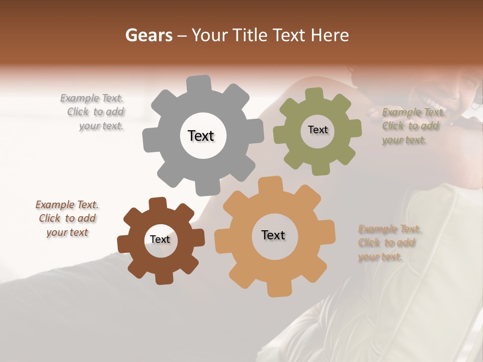 A Shirtless Man Is Sitting On A Couch PowerPoint Template