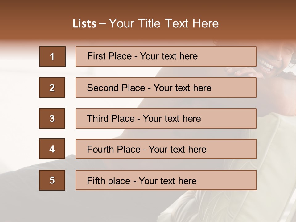 A Shirtless Man Is Sitting On A Couch PowerPoint Template