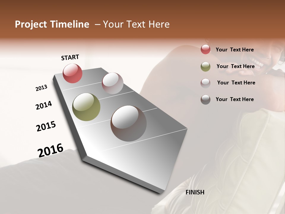 A Shirtless Man Is Sitting On A Couch PowerPoint Template