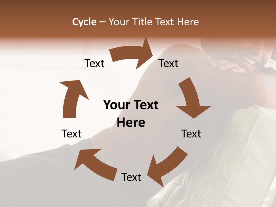 A Shirtless Man Is Sitting On A Couch PowerPoint Template