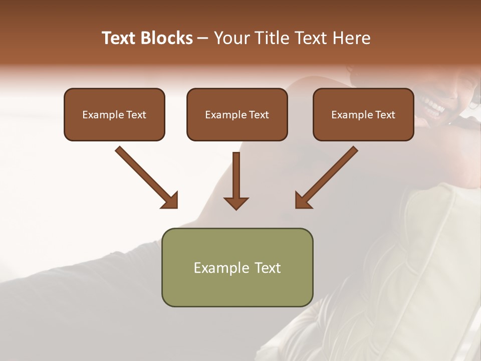 A Shirtless Man Is Sitting On A Couch PowerPoint Template