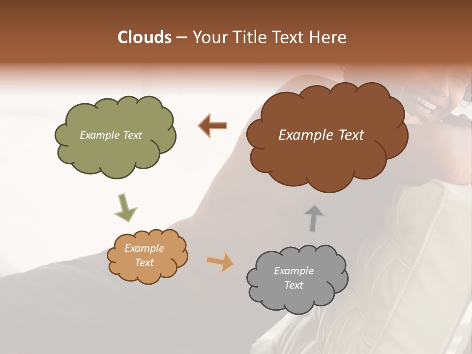 A Shirtless Man Is Sitting On A Couch PowerPoint Template