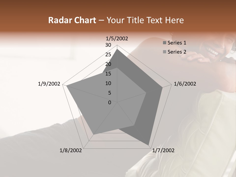 A Shirtless Man Is Sitting On A Couch PowerPoint Template