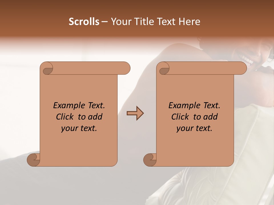 A Shirtless Man Is Sitting On A Couch PowerPoint Template