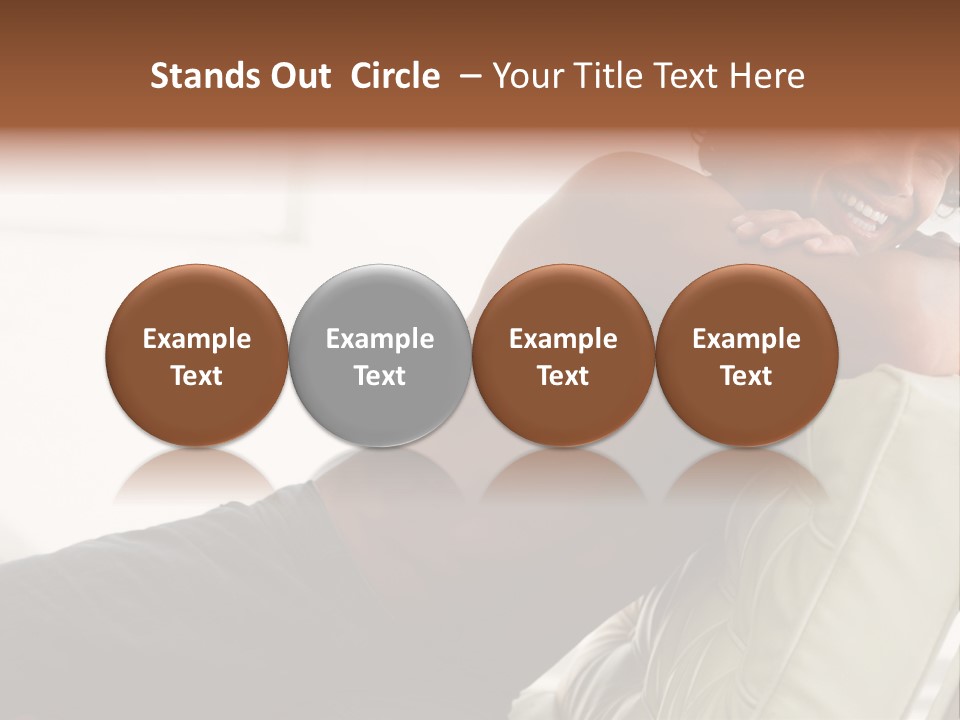 A Shirtless Man Is Sitting On A Couch PowerPoint Template