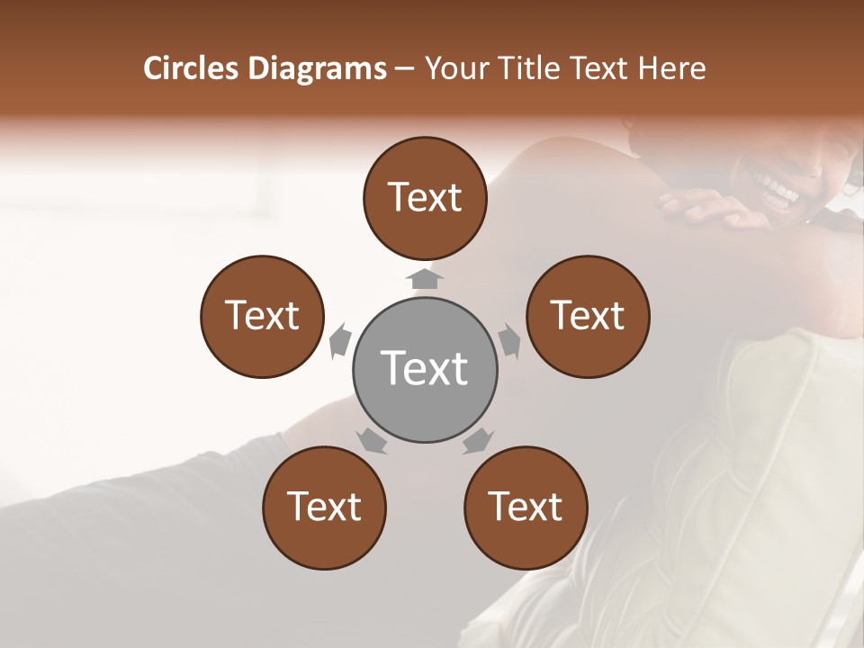 A Shirtless Man Is Sitting On A Couch PowerPoint Template