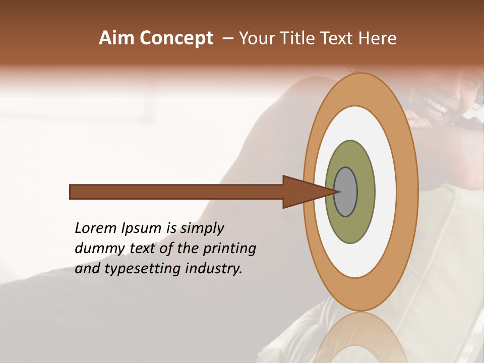 A Shirtless Man Is Sitting On A Couch PowerPoint Template