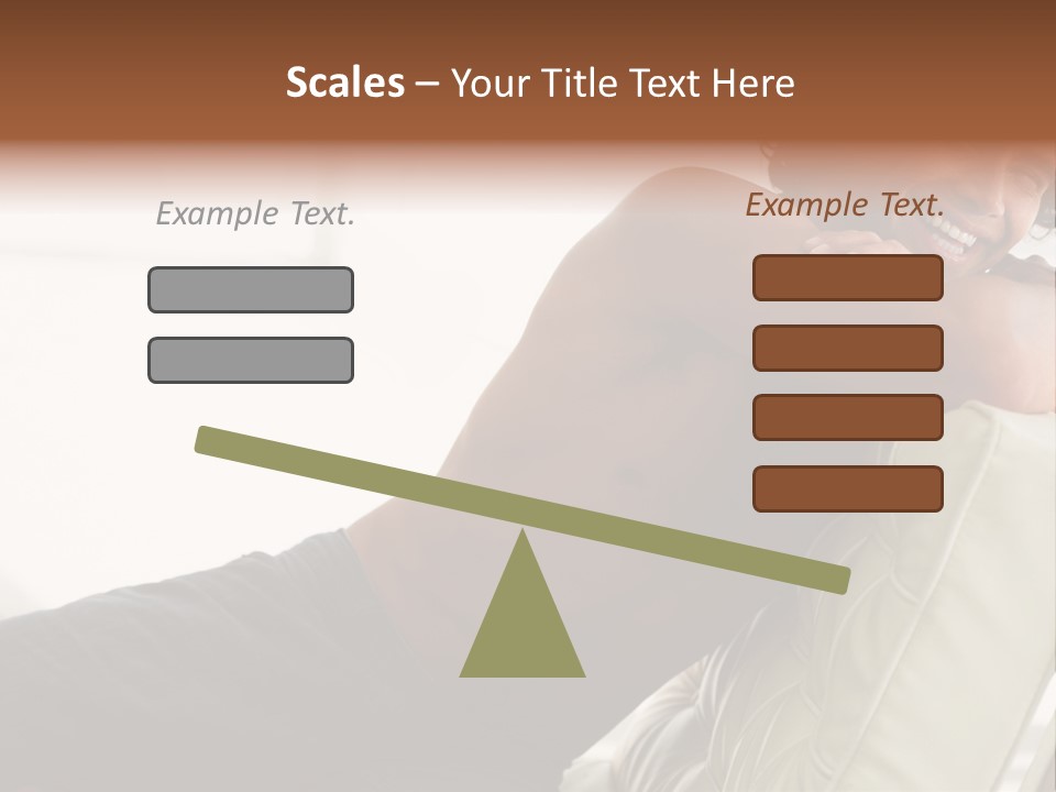 A Shirtless Man Is Sitting On A Couch PowerPoint Template