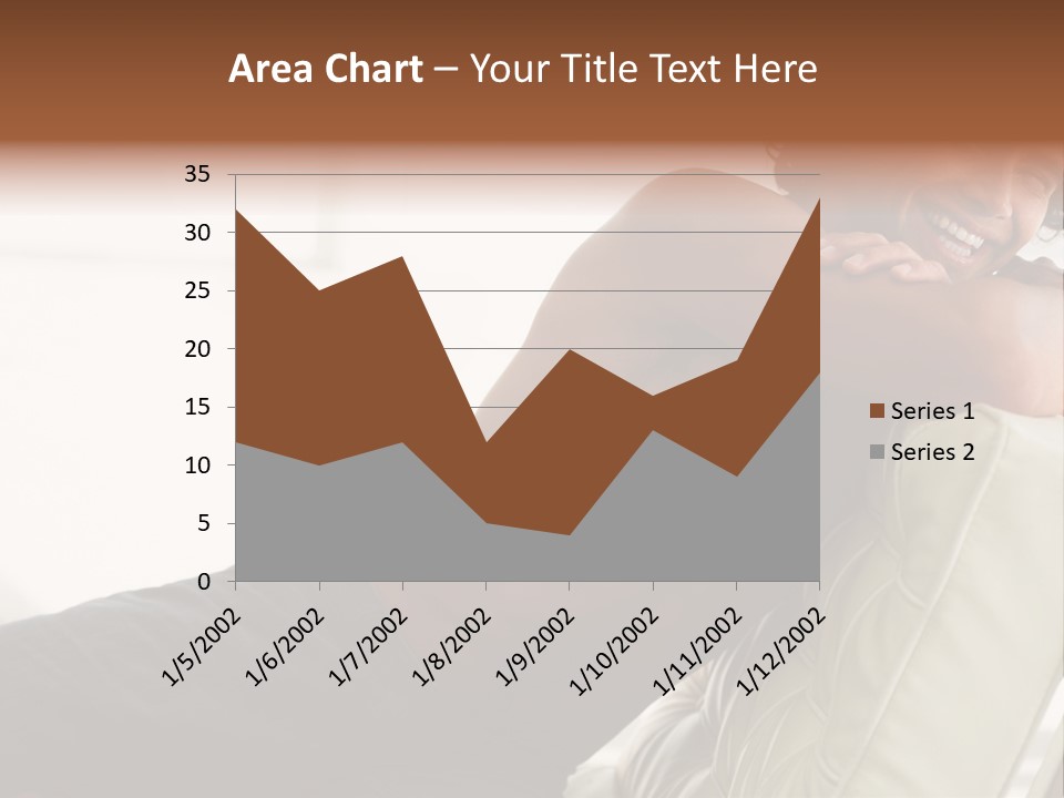 A Shirtless Man Is Sitting On A Couch PowerPoint Template