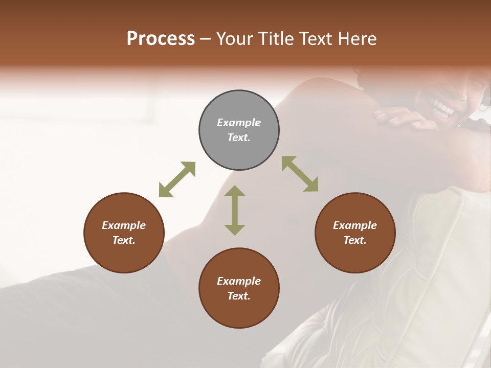 A Shirtless Man Is Sitting On A Couch PowerPoint Template