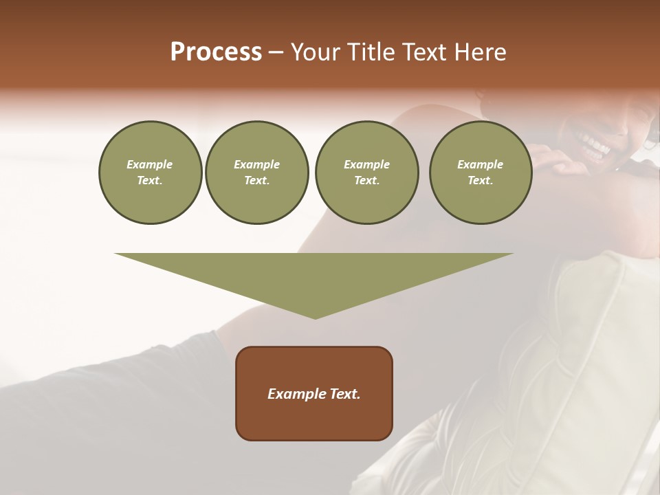 A Shirtless Man Is Sitting On A Couch PowerPoint Template