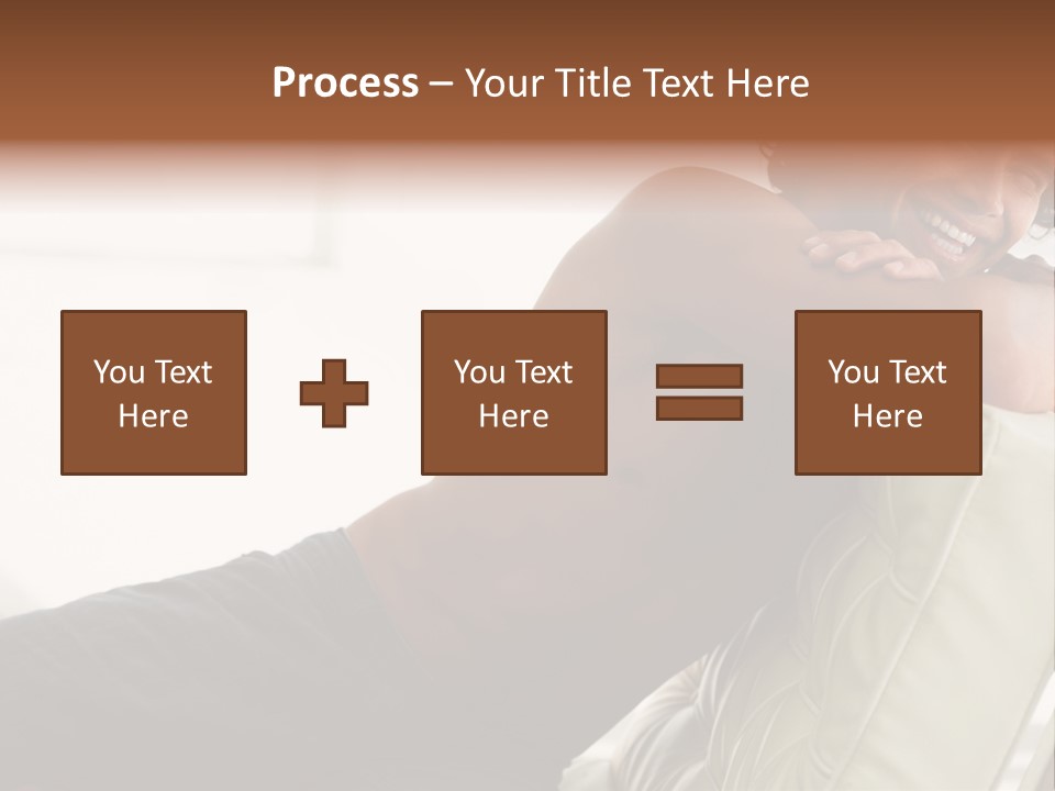 A Shirtless Man Is Sitting On A Couch PowerPoint Template