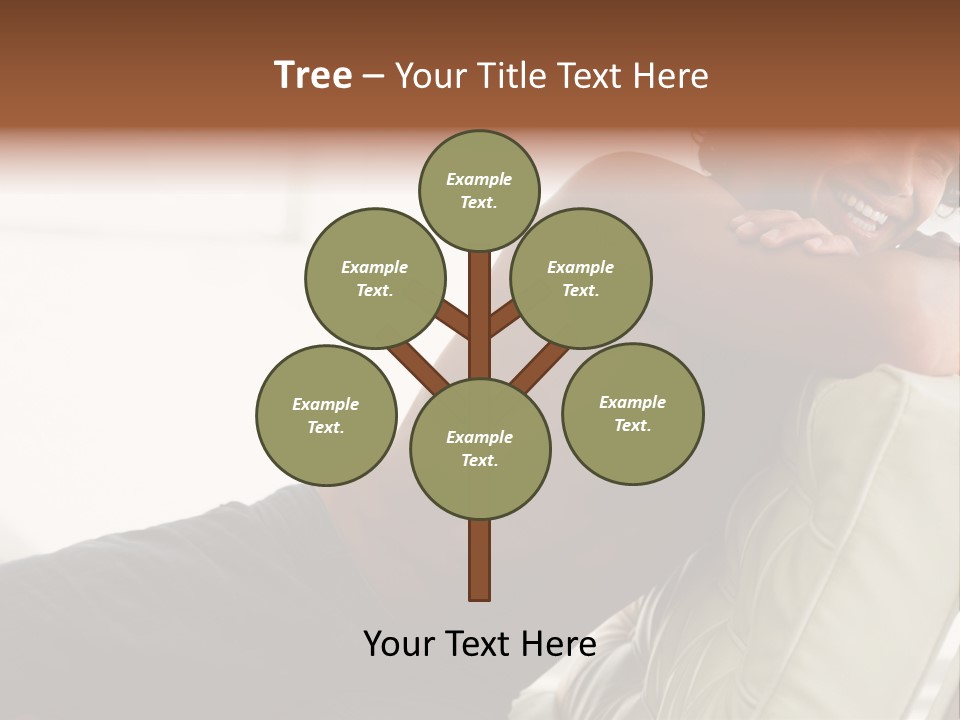 A Shirtless Man Is Sitting On A Couch PowerPoint Template