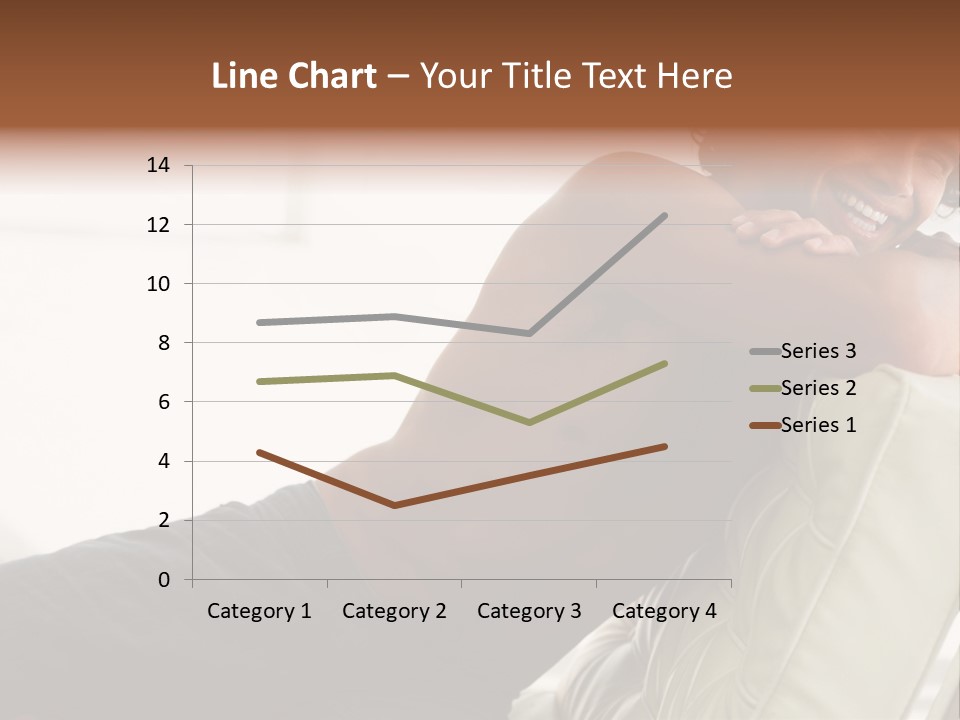 A Shirtless Man Is Sitting On A Couch PowerPoint Template