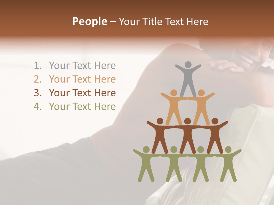 A Shirtless Man Is Sitting On A Couch PowerPoint Template