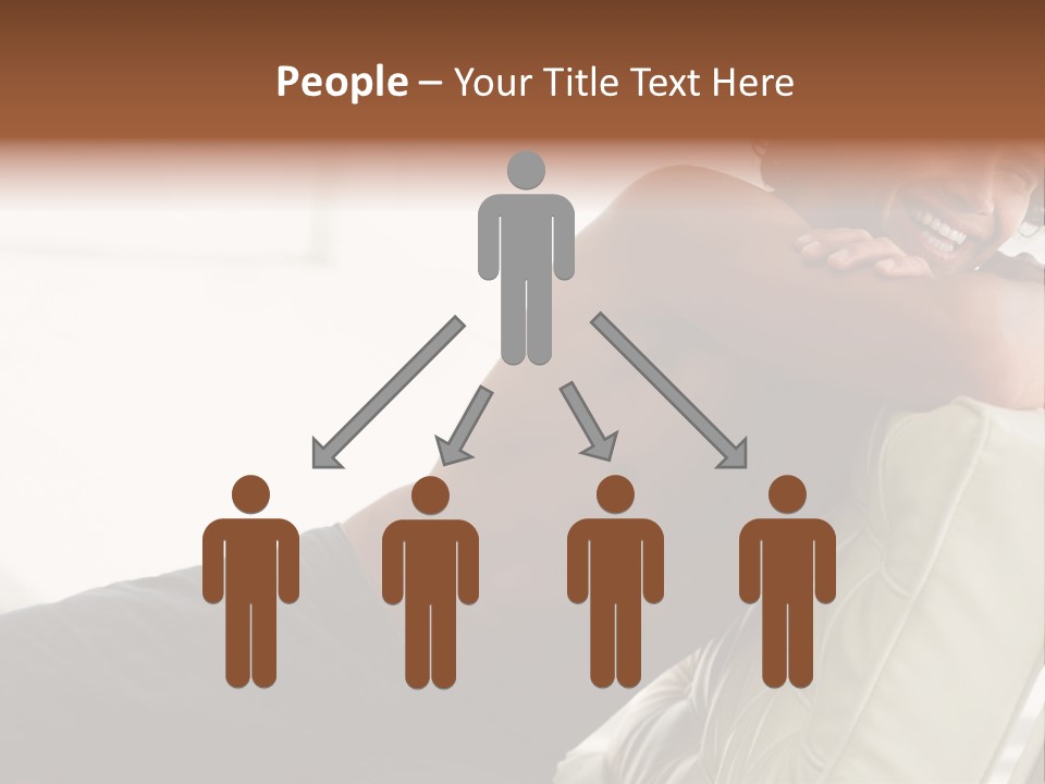 A Shirtless Man Is Sitting On A Couch PowerPoint Template