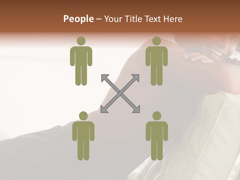 A Shirtless Man Is Sitting On A Couch PowerPoint Template