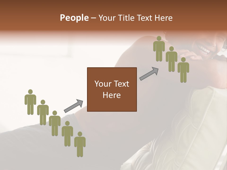 A Shirtless Man Is Sitting On A Couch PowerPoint Template