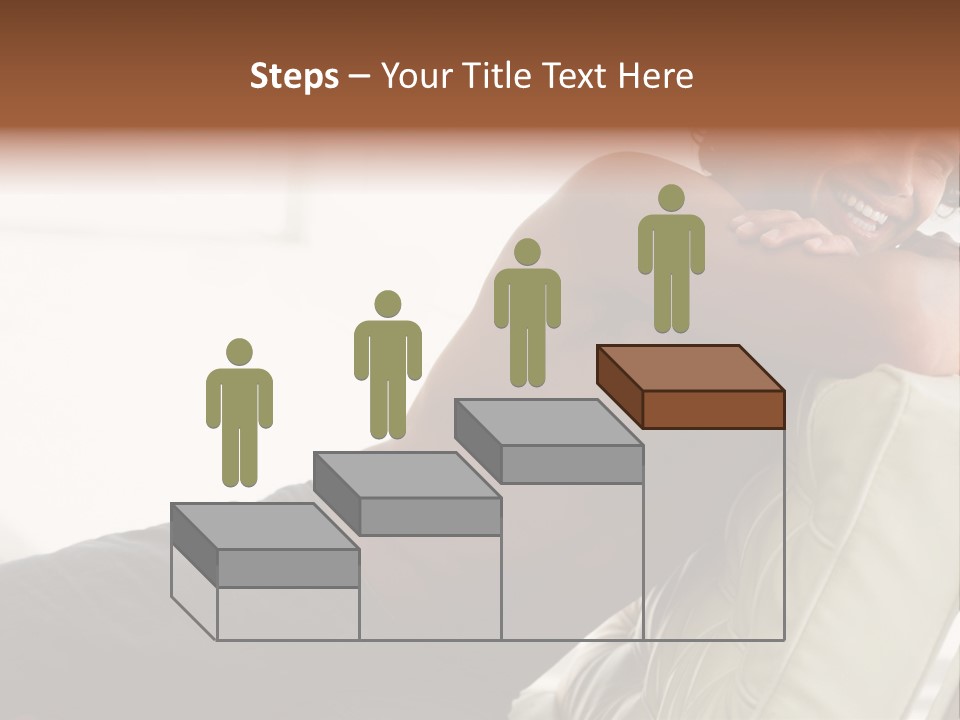 A Shirtless Man Is Sitting On A Couch PowerPoint Template