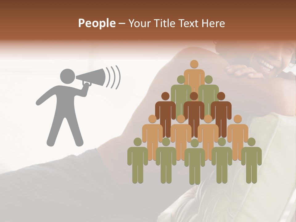 A Shirtless Man Is Sitting On A Couch PowerPoint Template