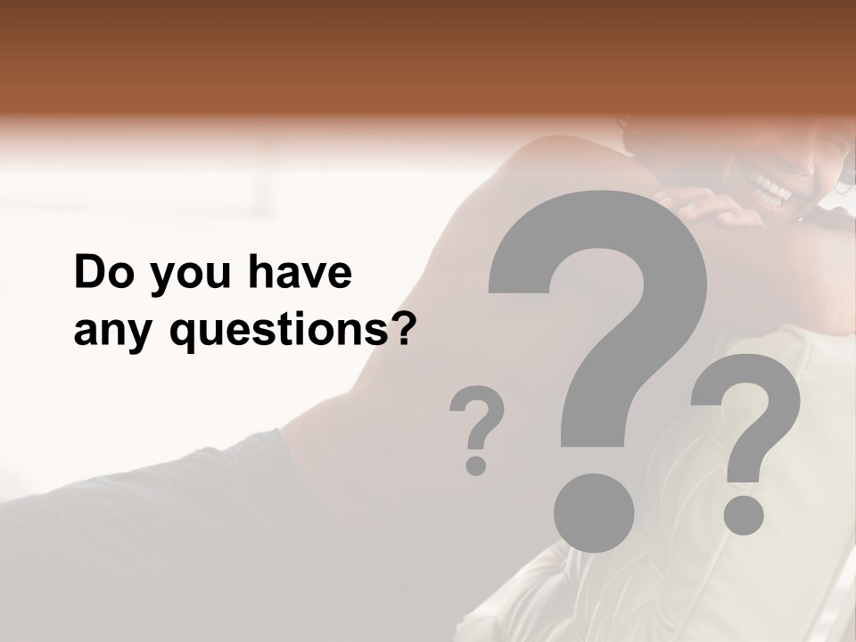 A Shirtless Man Is Sitting On A Couch PowerPoint Template