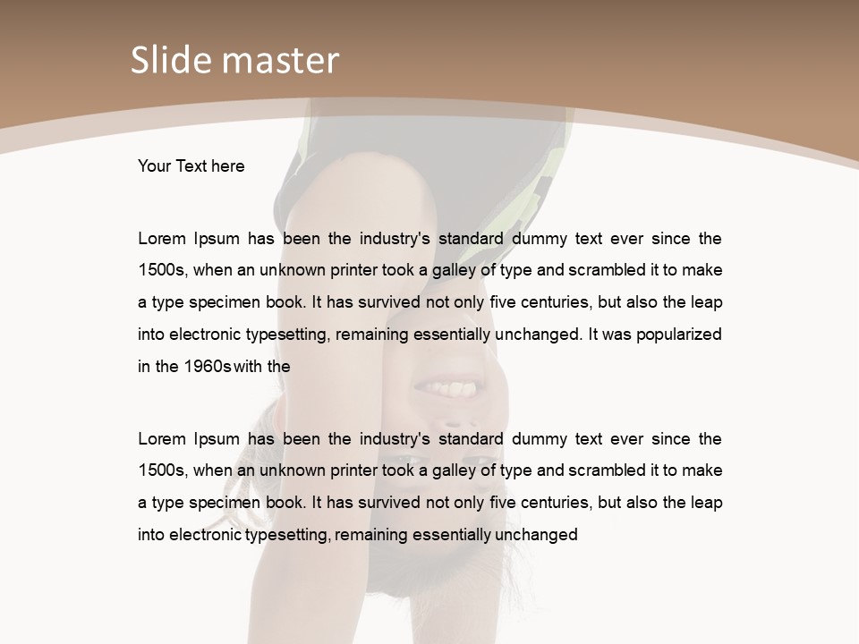 White Background Smile Young PowerPoint Template