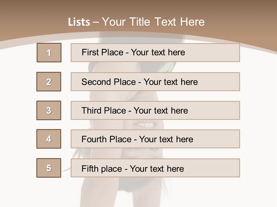 White Background Smile Young PowerPoint Template