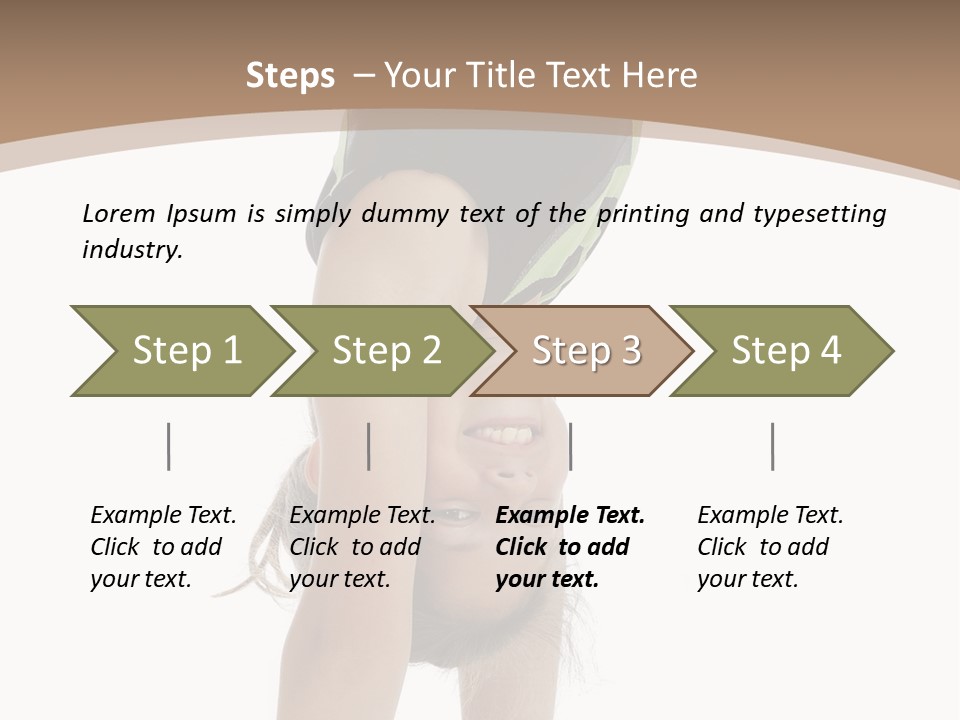 White Background Smile Young PowerPoint Template