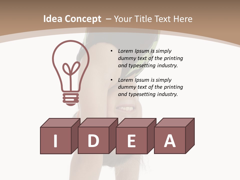 White Background Smile Young PowerPoint Template