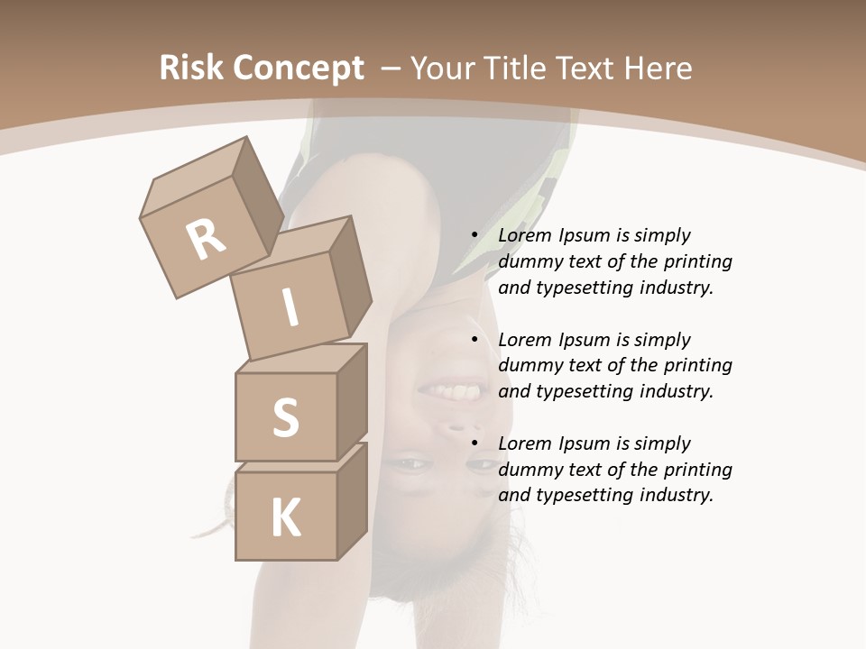 White Background Smile Young PowerPoint Template